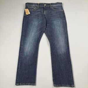 Polo Ralph Lauren Jeans Mens 38x30 Blue Sullivan Slim Straight Rope Dyed NWT